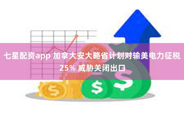 七星配资app 加拿大安大略省计划对输美电力征税25% 威胁关闭出口