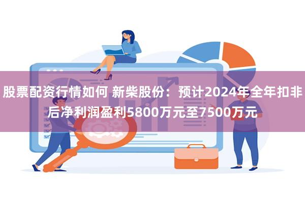 股票配资行情如何 新柴股份：预计2024年全年扣非后净利润盈利5800万元至7500万元